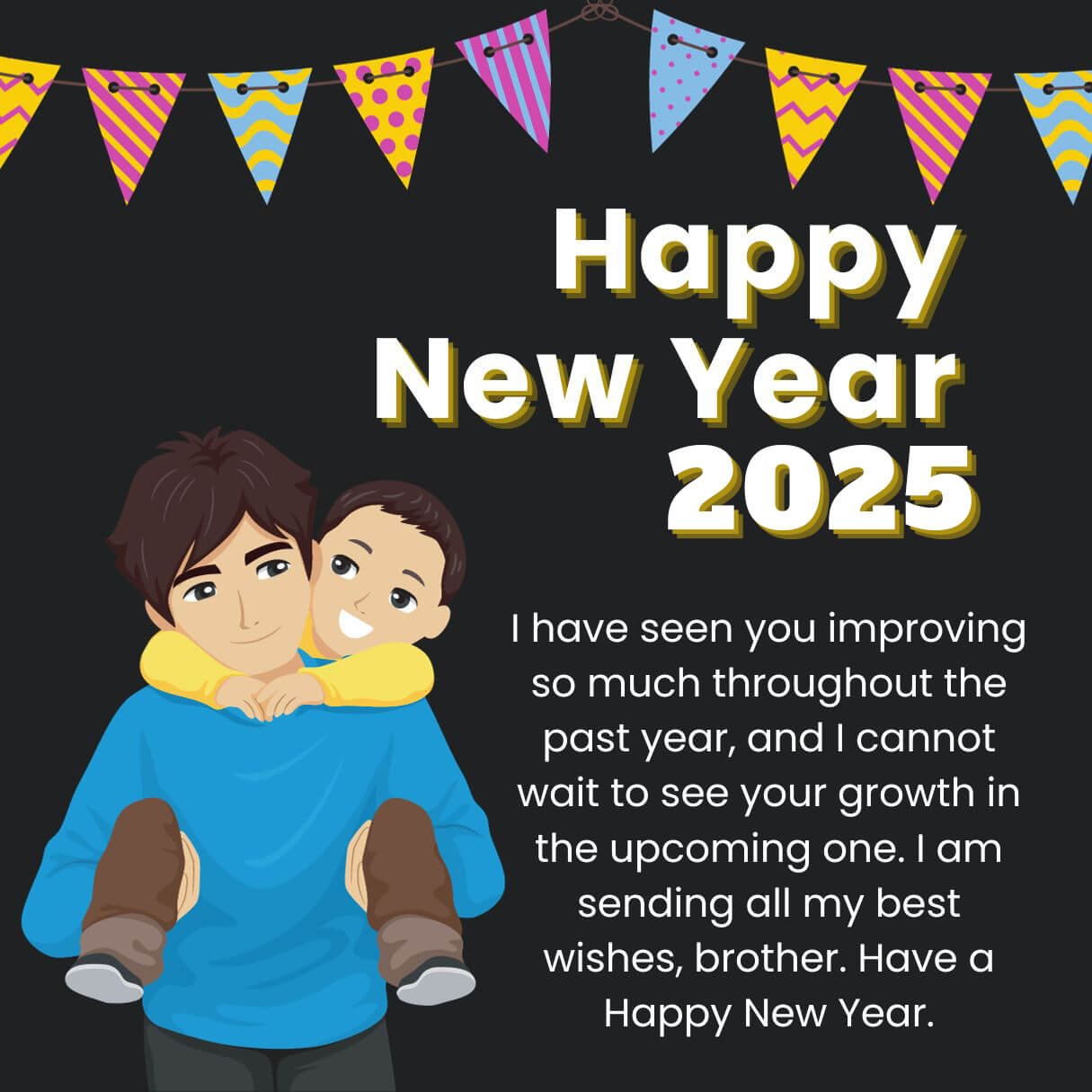 Read more about the article 60 Happy New Year Wishes for Brother 2025