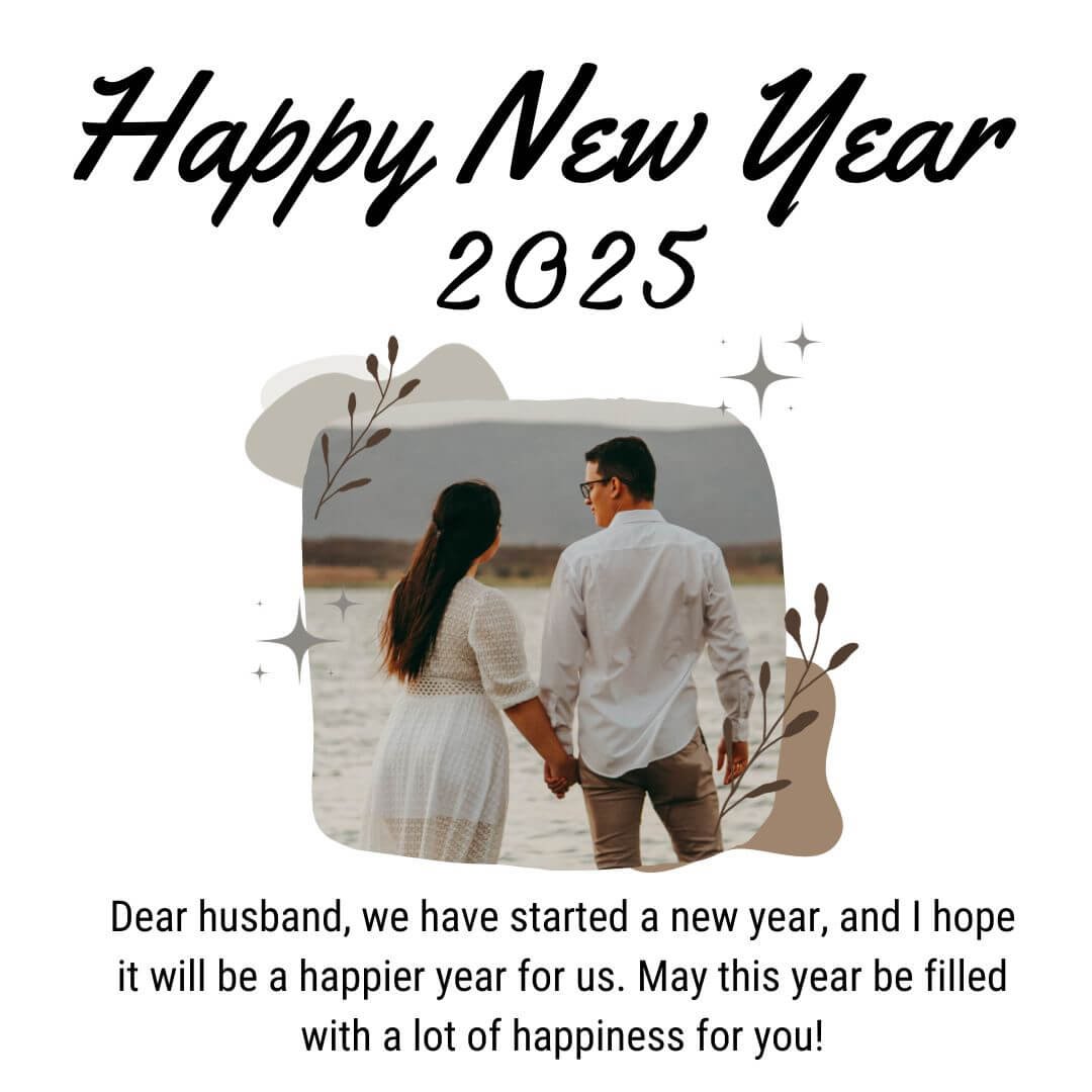 2025 Happy New Year Wishes For Hubby