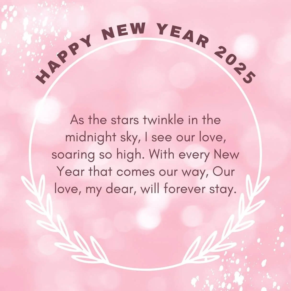 Pink Happy New Year Poems Wishes For Him 2025