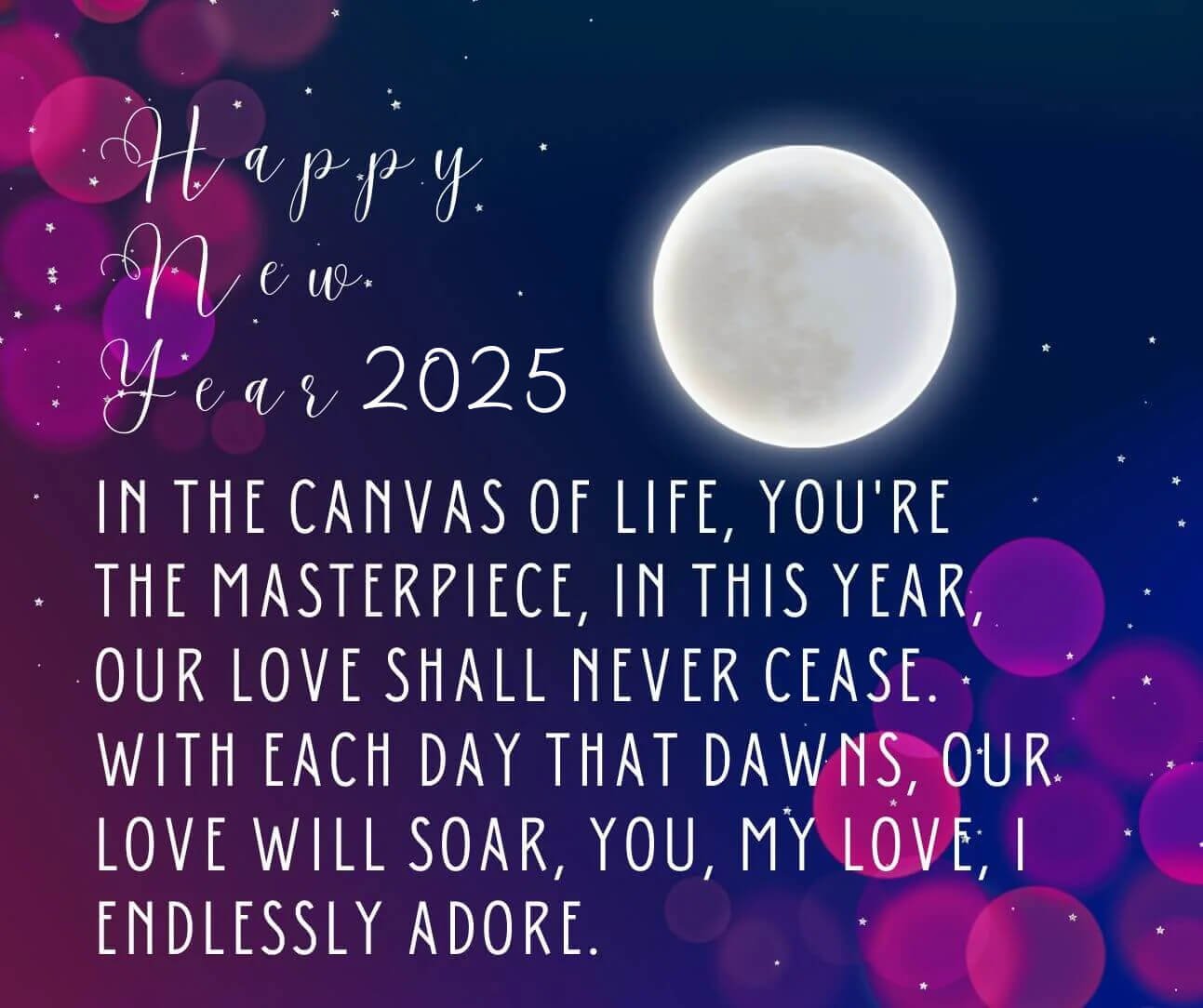 Purple Happy New Year Poems Wishes For Him 2025